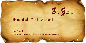 Budaházi Zseni névjegykártya